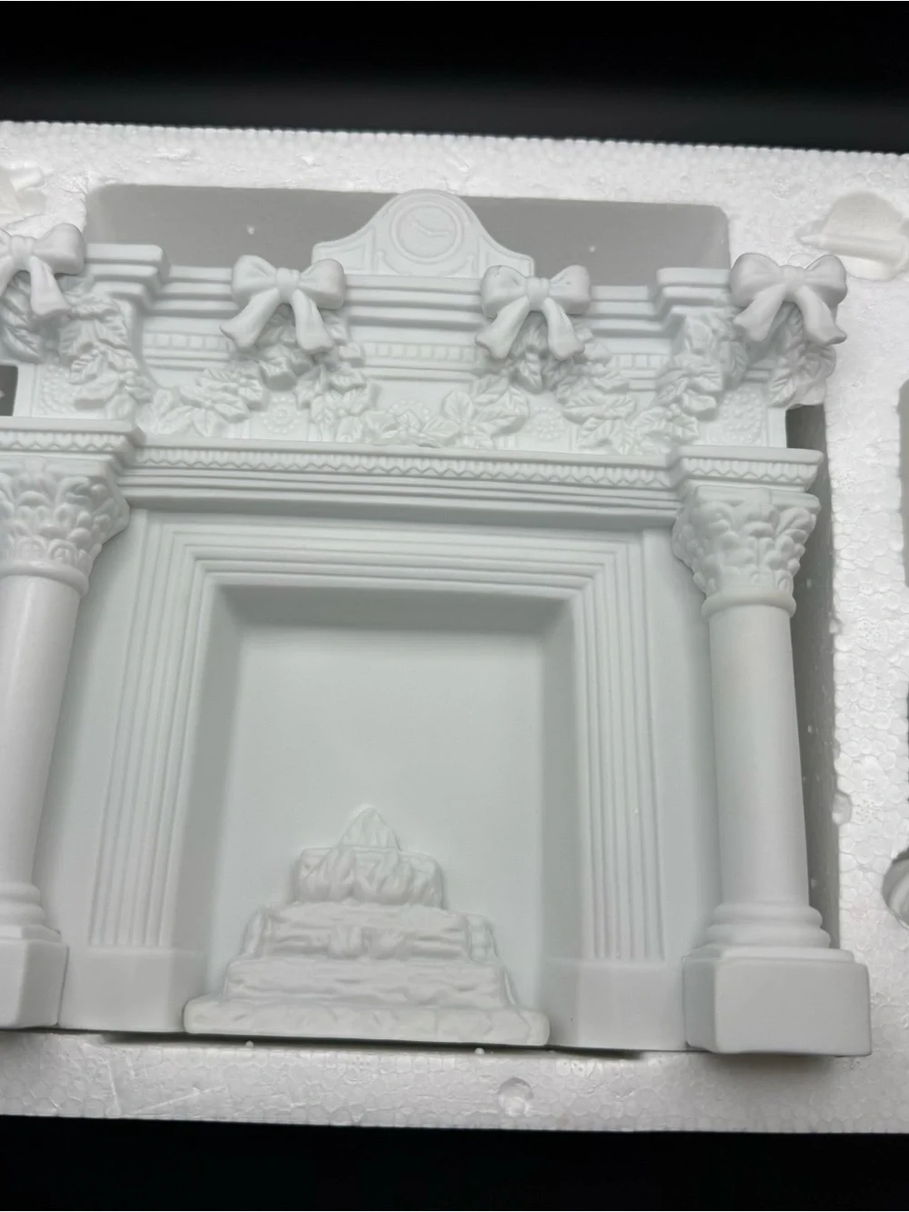 Department 56 White Porcelain Christmas Mantel and Figurines
